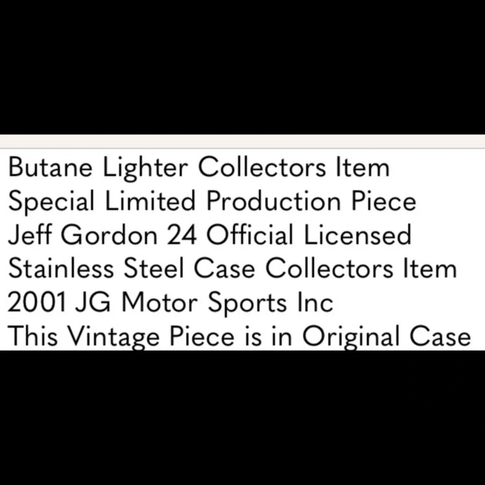 NASCAR Official Licensed Jeff Gordon 24 2001 JG Motorsports Sports Collectorible
